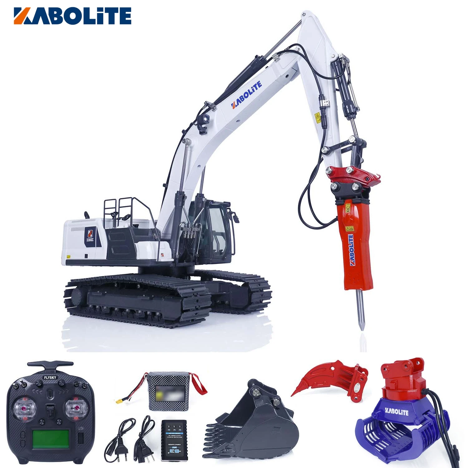 KABOLITE 1/18 HUINA K961S RC Hydraulic Excavator Upgraded Version K336GC Radio Control Digger Trucks Vehicle Cars Toys for Boys