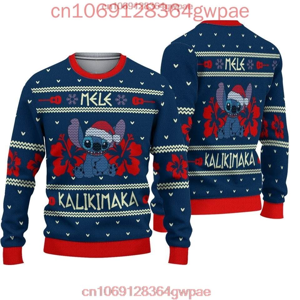 Stitch Christmas Ugly 3D Sweaters Halloween Gift Christmas Gift Disney 3D Print Christmas Ugly Sweaters Fashion Casual Sweater