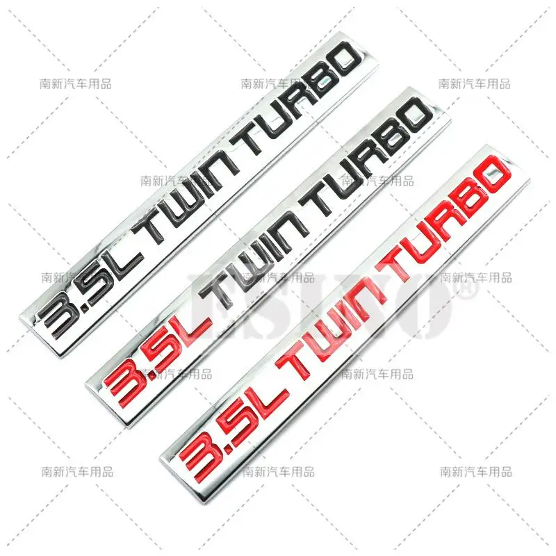 Car Styling 3.5L Twin Turbo 3D Metal Alloy Adhesive Emblem Sticker Car Body Badge For Ford F150 Raptor Lincoln Navigator