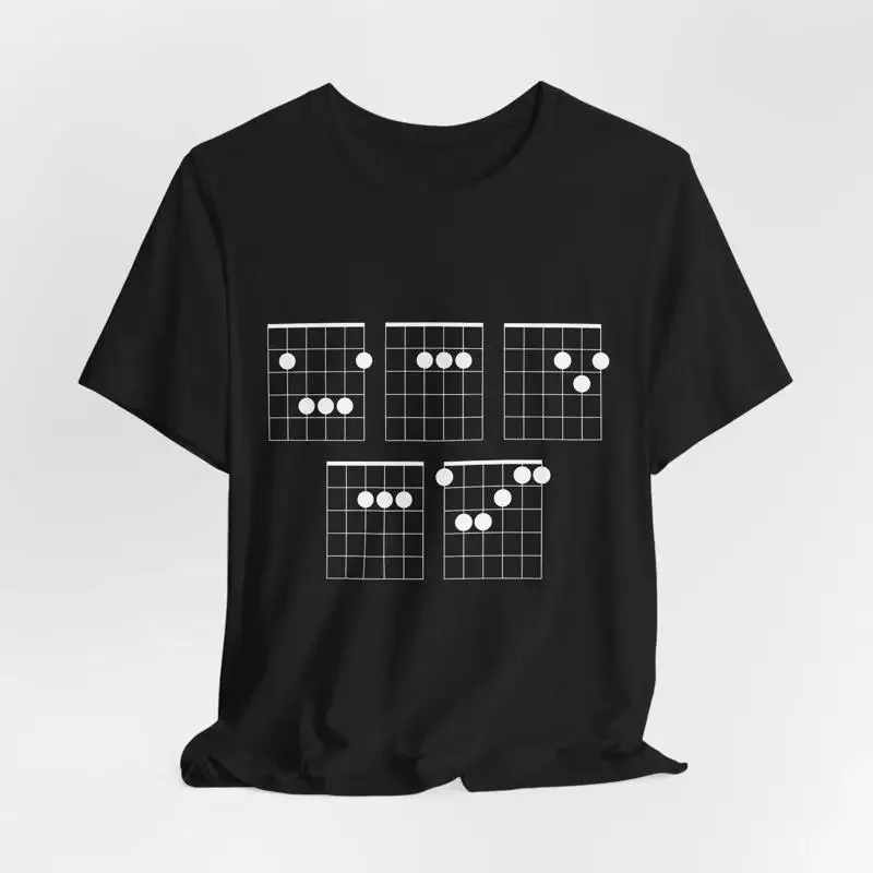 Camiseta con acordes de guitarra de Bad Af, para amantes de la música, fans de la banda de rock, con un diseño divertido y original para músicos.