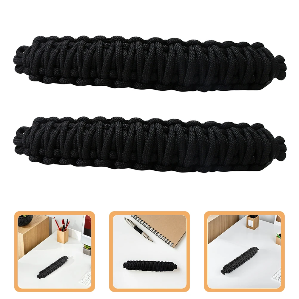 

2pcs Car Strap Swing Limiter Door Check Straps Black Polyester Braided Rope Durable Door Stopper For Car Modification