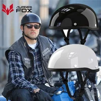 Casco de motocicleta Retro ABS + gorra de plástico de algodón, media cara, Unisex, Universal, certificado por DOT, Verano