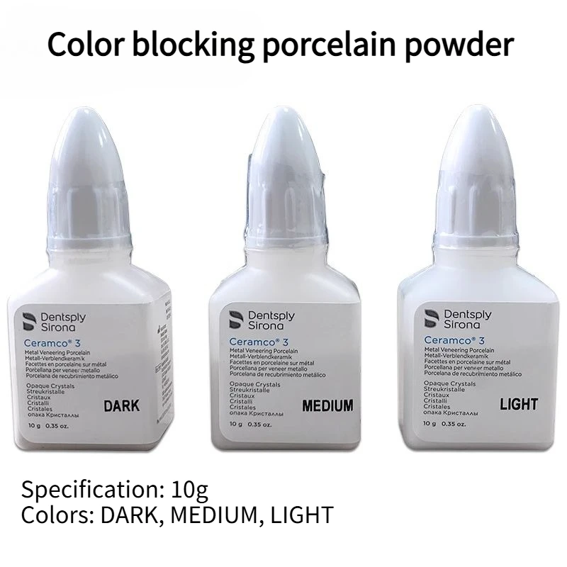 Dental Porcelain Powder Ceramco 3 Opaque Pearl Crystalline Powder Oral Metal Porcelain Restoration Color Covering Materials