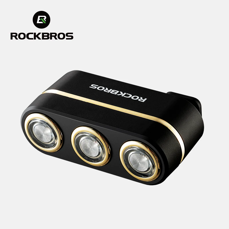 ROCKBROS Bicycle Lights Smart Creative Three Color Bicycle Warning Taillights Type-C Rechargeable Auto Wake-Up Bike Rear Lamp