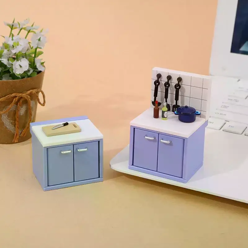 1 مجموعة دمية مصغرة محاكاة أواني المطبخ موقد غاز نموذج اكسسوارات المطبخ ل بيت الدمية ديكور التظاهر اللعب اللعب #5