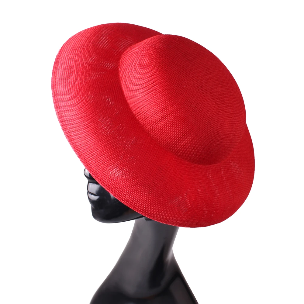 30 см круглые черные шляпы Fascinator Base женские аксессуары для волос имитация Sinamay Fascinator материал головной убор для свадебной вечеринки