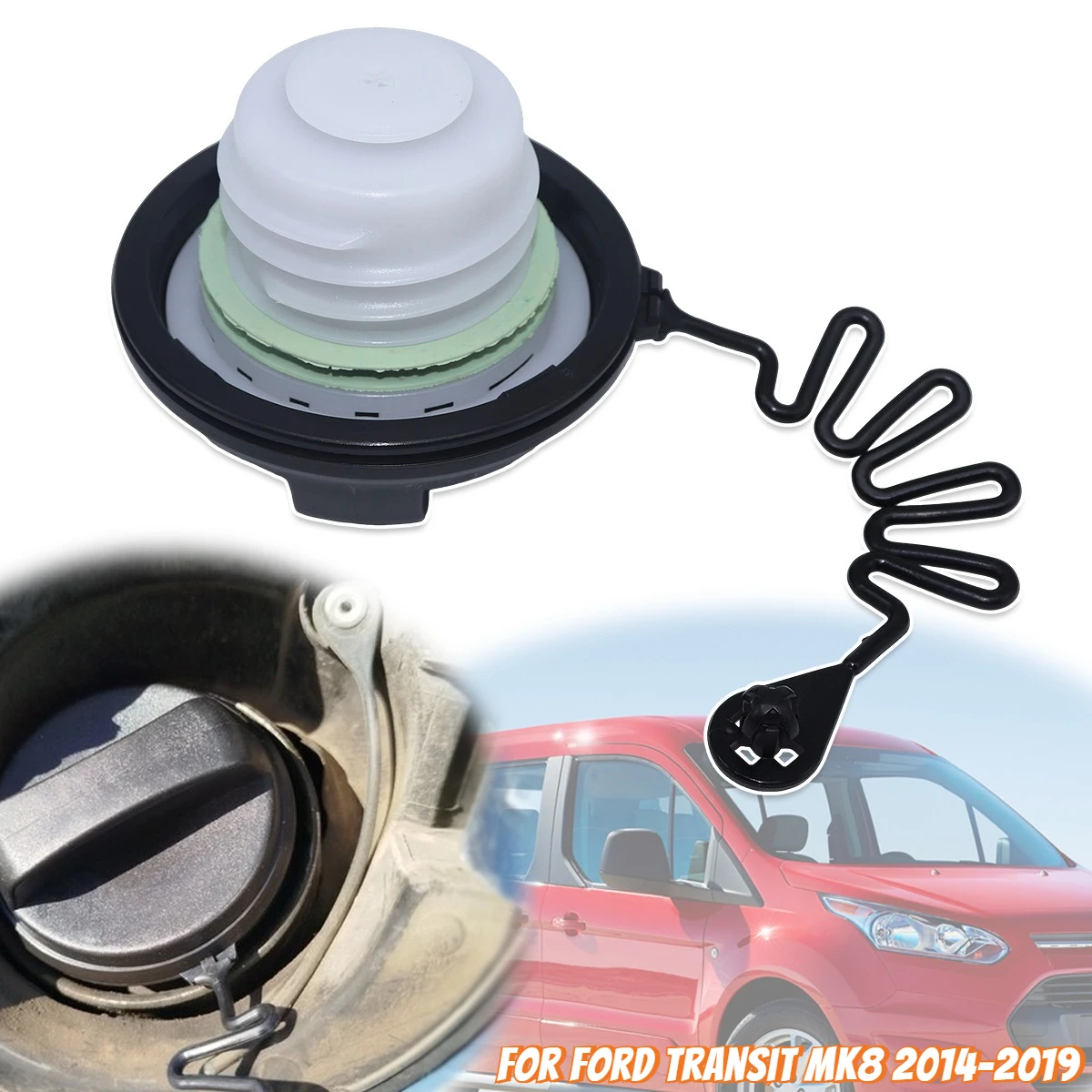 Fuel Tank Filler Cap For Ford Transit MK8 2014-2019 Petrol Diesel Models Plug Cover Engine Light Gas Evap leakLeakage Issue Fix