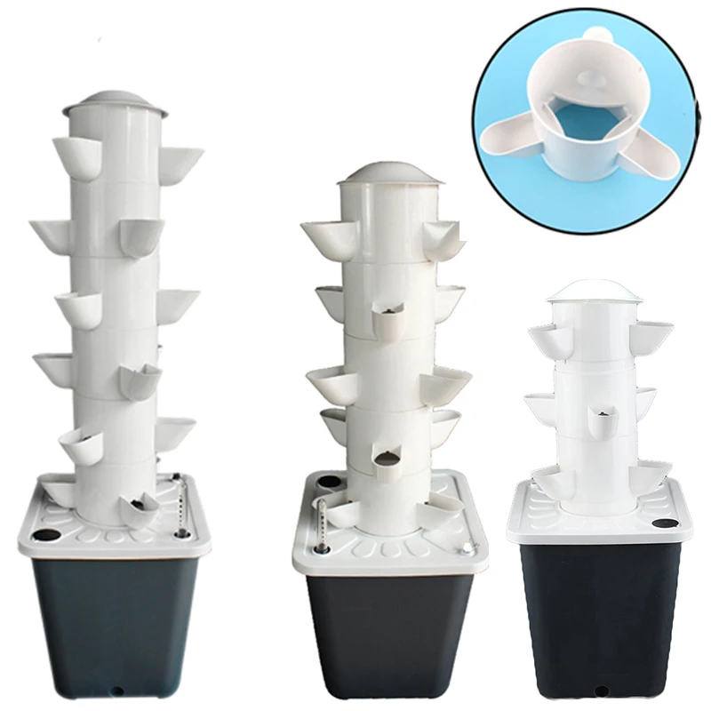 Diy Hydroponic Growing System Home Vertical Tower Veg Planter Indoor Soilless Cultivation Equipment For Vegetable Fruit Planting