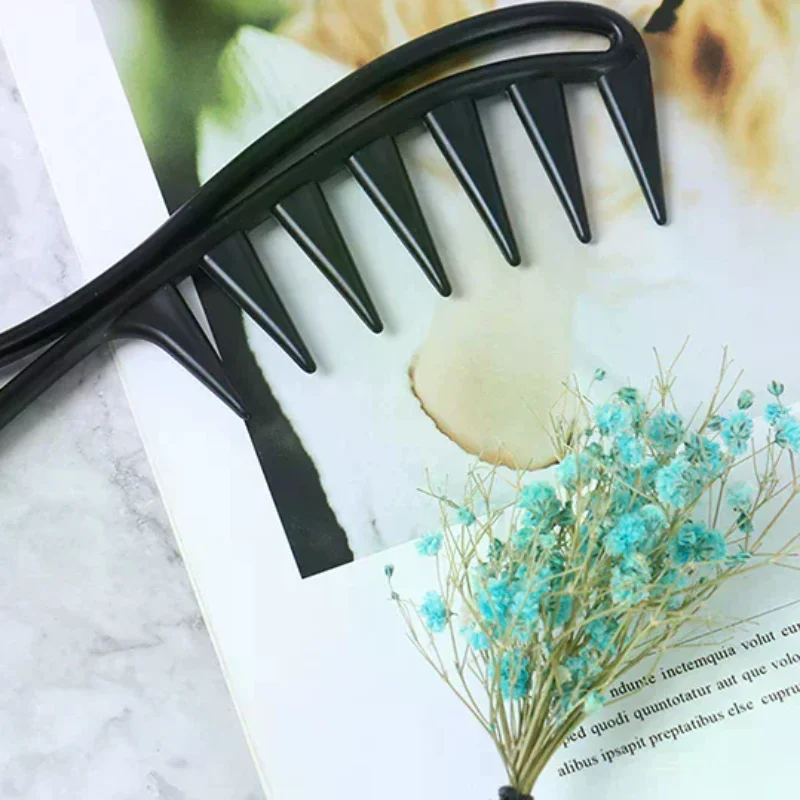 Shark Jumbo Wide Tooth Black Handle Grip Hair Comb Men Hairdressing Teeth Comb