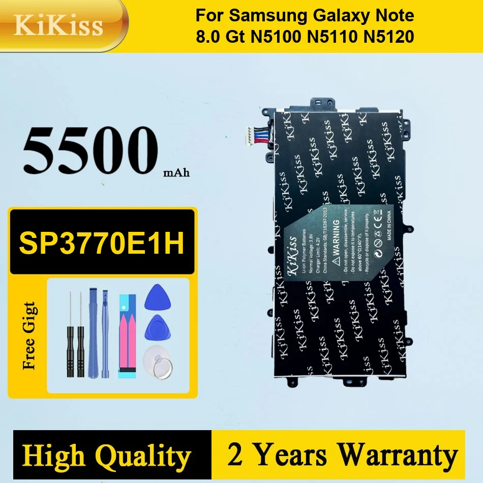 

5500Mah SP3770E1H Battery For Samsung Galaxy Note 8.0 Gt N5100 N5110 N5120 Premium Long-Lasting Tablet