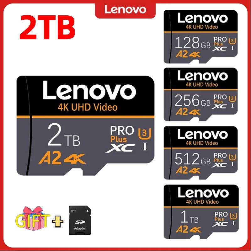 Karty pamięci Lenovo UHS-1 1TB 2TB Micro Tf SD Card 512GB 256GB A2 Memory Flash Card Shockproof C 10 TF Card For Nintendo Switch