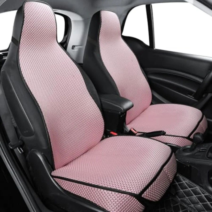 

Car Seat Cover Breathable Mesh Universal Fit Car Seat Protector Pink 2PCS