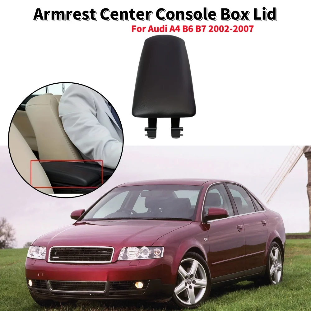 

Car Armrest Center Console Box Lid Storage Compartment Lid Armrest Box Cover Plate For Audi A4 B6 B7 2002-2007