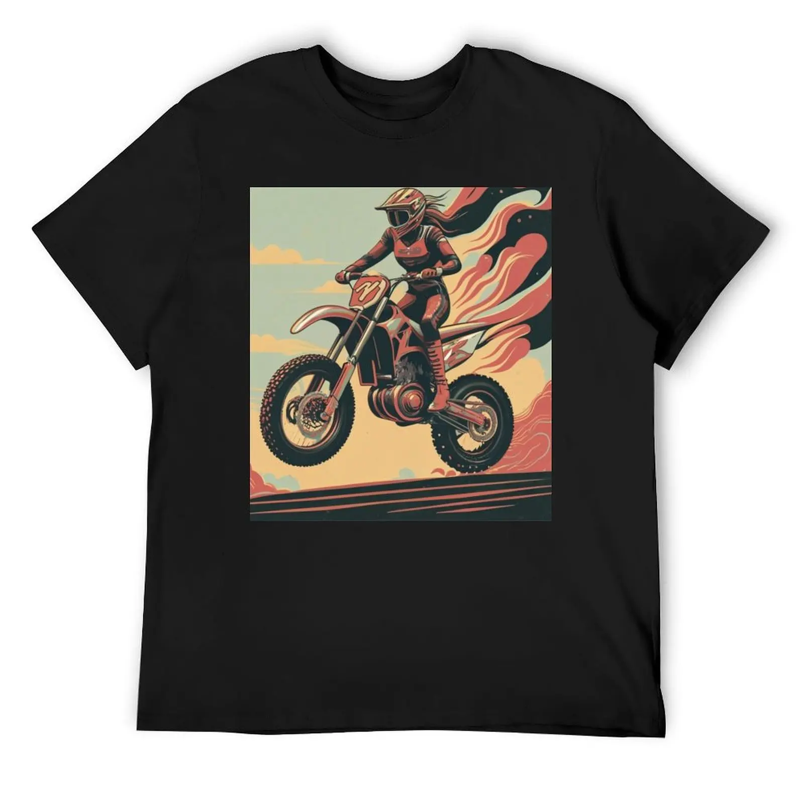 Retro 1980's Dirt Rider T-Shirt shirts graphic tee tees korean fashion plus size tops mens fashion