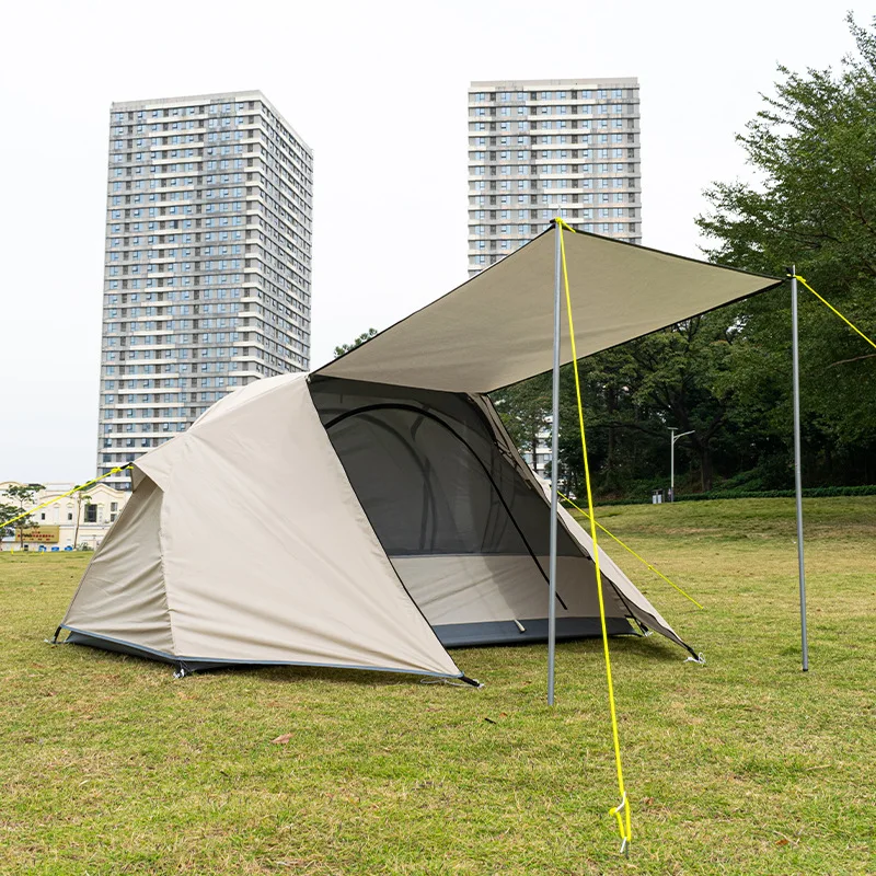 Outdoor Camping Quick-open Family Tent for 3-4 People, Rainstorm-proof and UV-resistant Beach Fishing