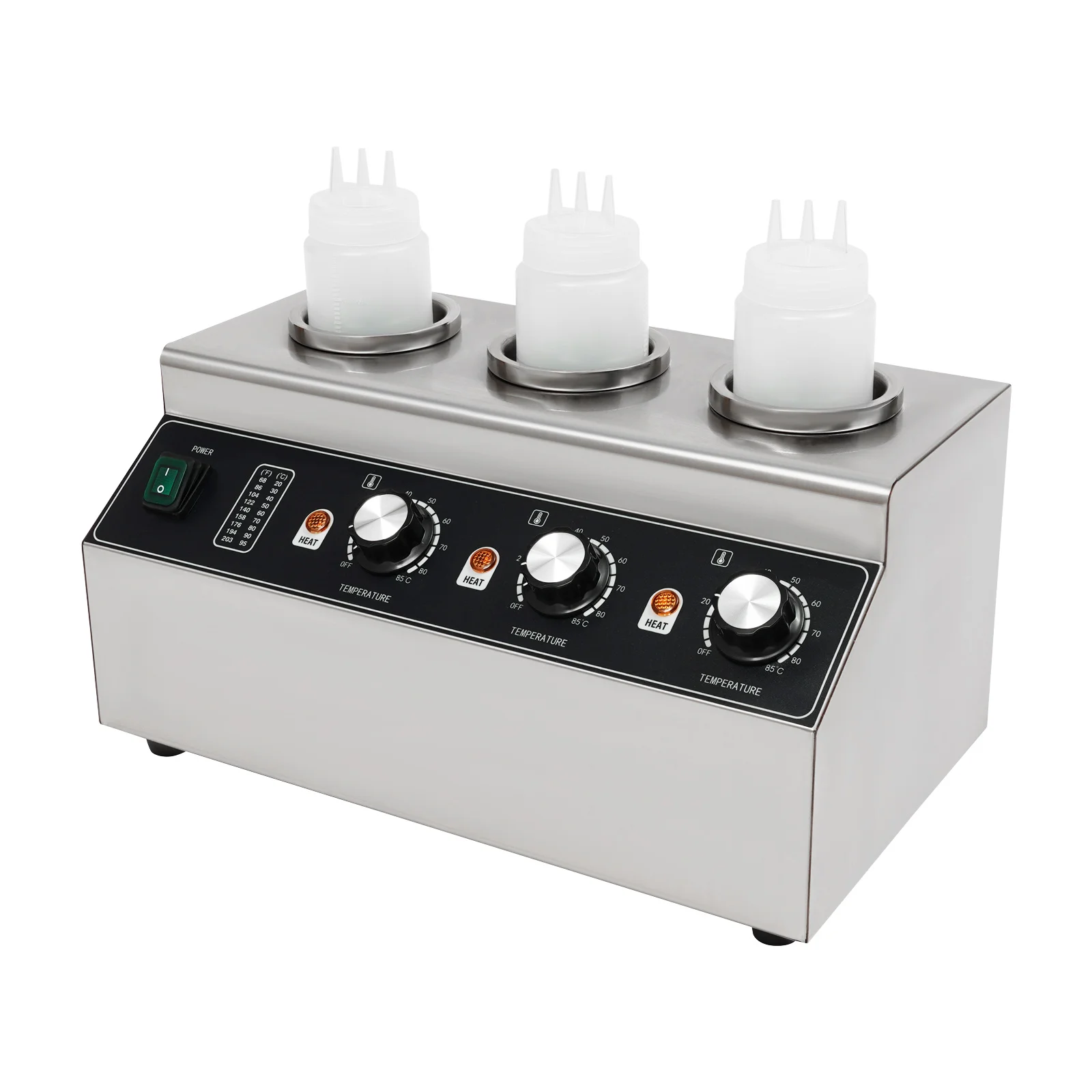 201 스테인리스 스틸 실버 44*24.5*24cm 전기 소스 워머 상업용 전기 소스 워머 케첩 치즈 소스용