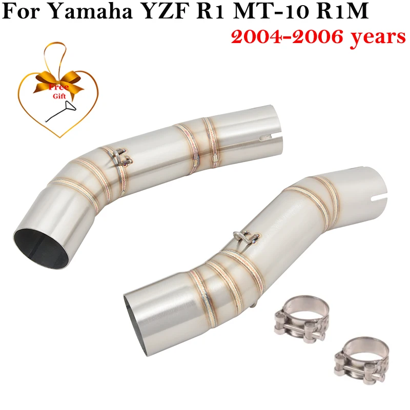 Slip On For Yamaha YZF R1 MT-10 R1M 2004 2005 2006 Motorcycle Systems Exhaust Escape Modified Muffler 50.8mm Middle Link Pipe