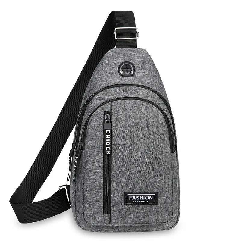 Lightweight Men's Chest Bag, Casual Nylon Crossbody Bag,Hiking Multipurpose Sling Bag for Outdoor Sports & Daily Commute