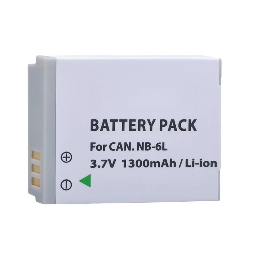 Substituição de bateria 1300mAh NB-6L para câmeras digitais Canon Powershot SX520 HS/SX530/SX610 Li-ion de alta capacidade