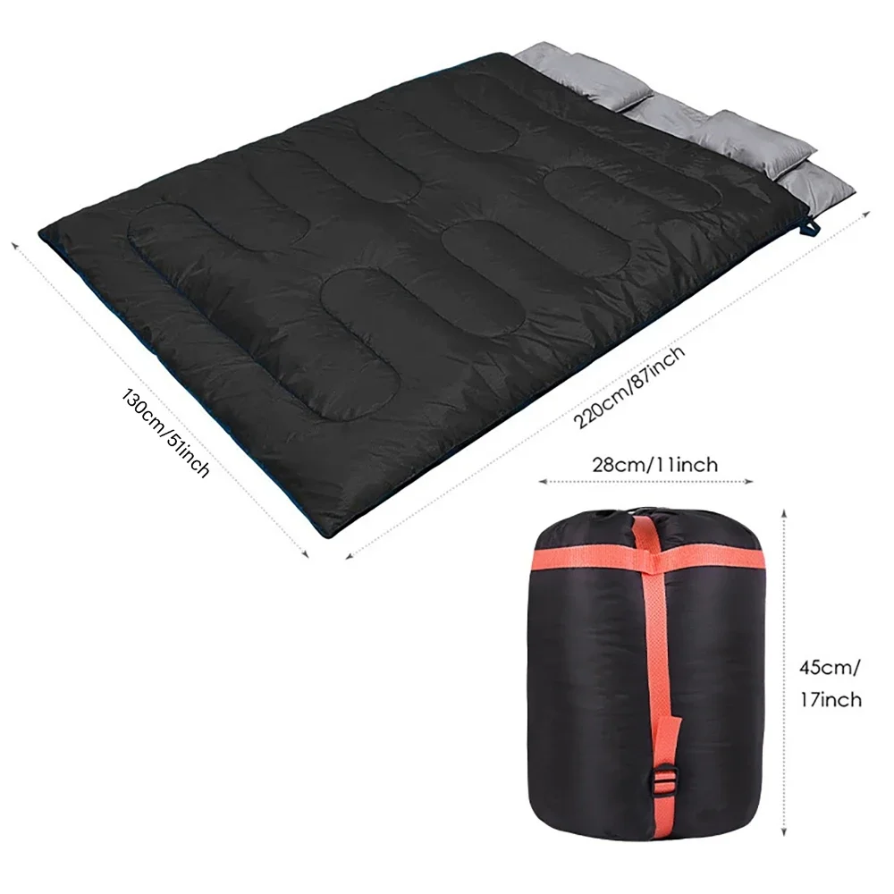 220x130cm Portable Winter Electric Heating Sleeping Bag 5V Heating Pad Blankets USB/Type-C Power Interface for Camping Hotel Car