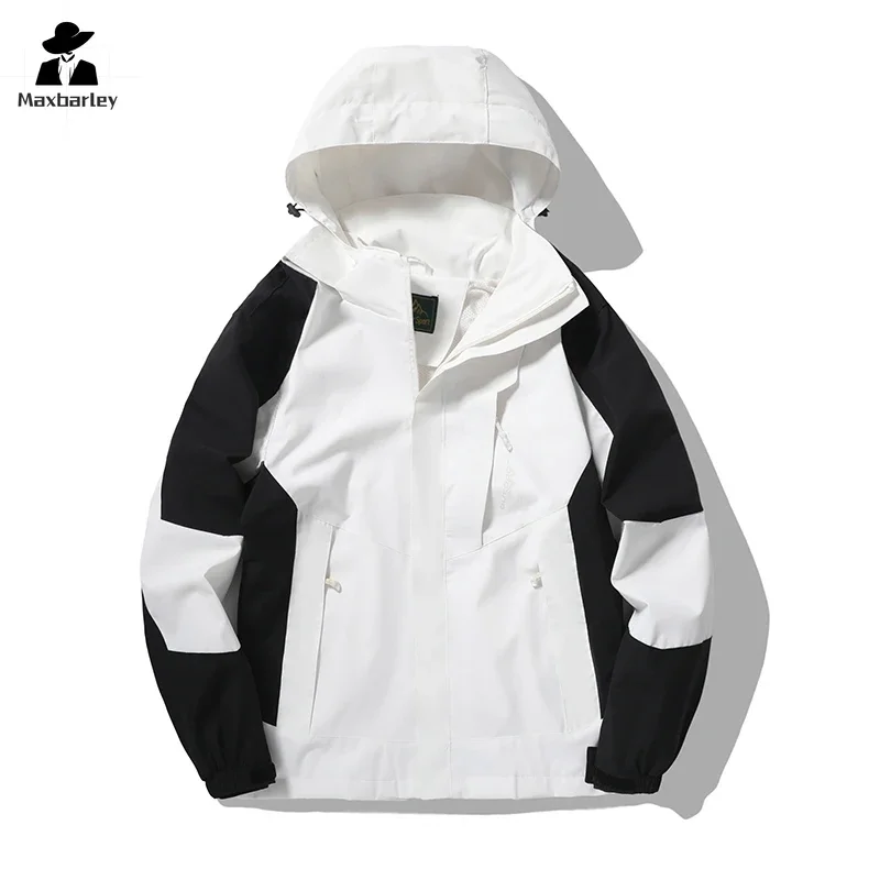 Brand Autumn Jacket Men/Women Casual Loose Waterproof Detachable Hooded Coat Casual Outdoor Mountain Climbing Ski Windbreaker