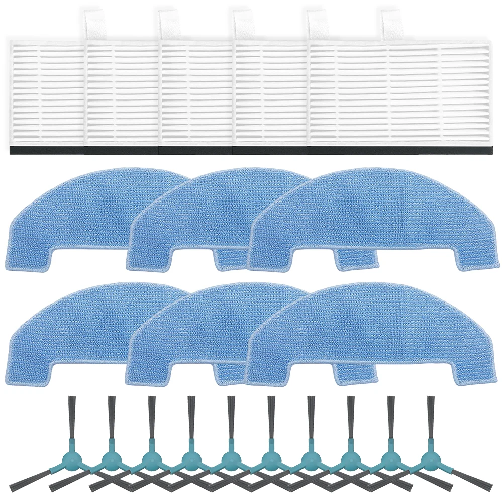 Side Brush Filter Pack Compatible with For Ultenic D10 Vacuum Cleaner Designed to Optimize Your Home\\\'s Cleanliness