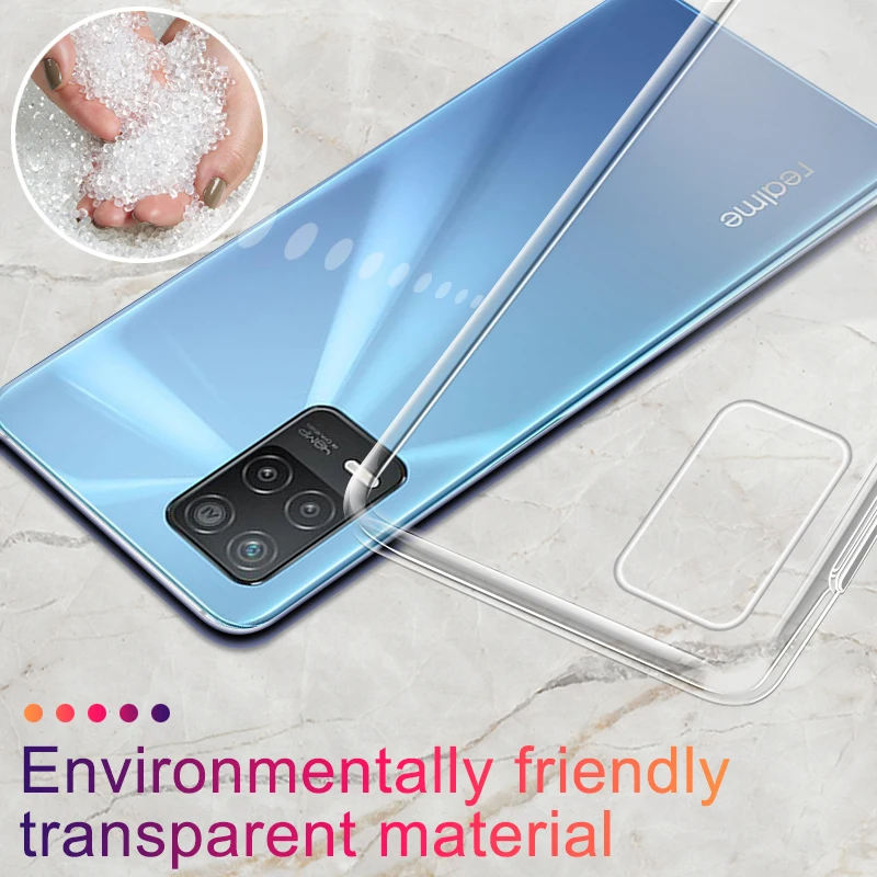 Transparent TPU Protective Case For Realme 8 9 10 11 Pro Soft Silicone Shell C20 C20A C21 C25 C30 C31 C33 C35 C53 C55 Back Cover