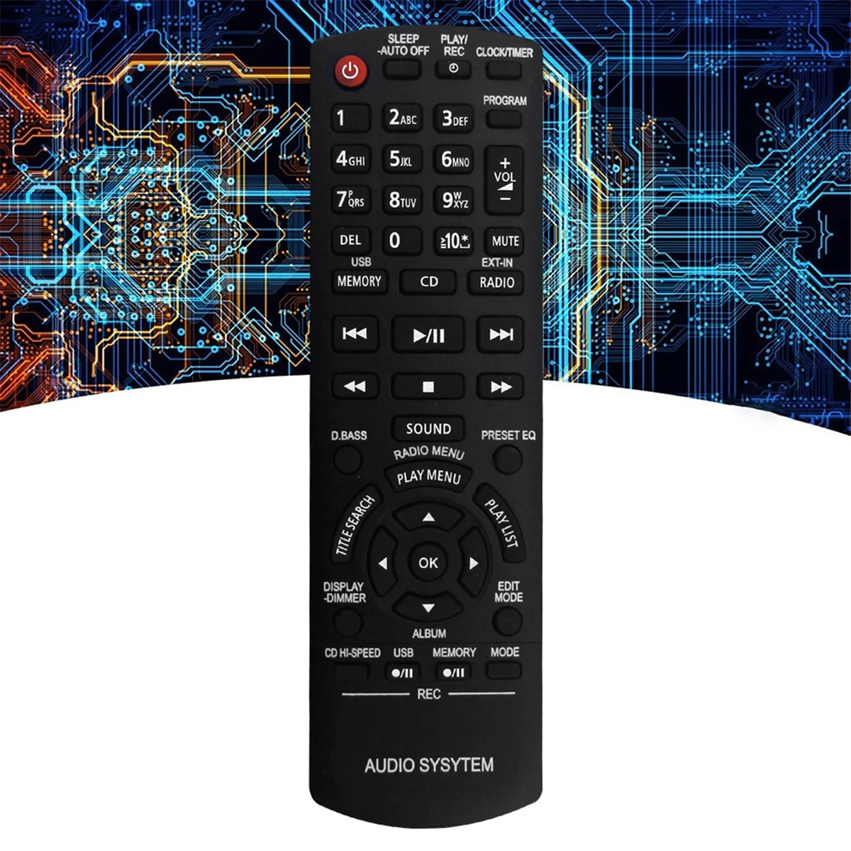 A57G-N2QAYB000637 Remote Control for PANASONIC Audio System SA-AKX32PH-K SA-AKX32PN-K SA-AKX32PR-K SA-AKX54PH-K SA-AKX54PN-K