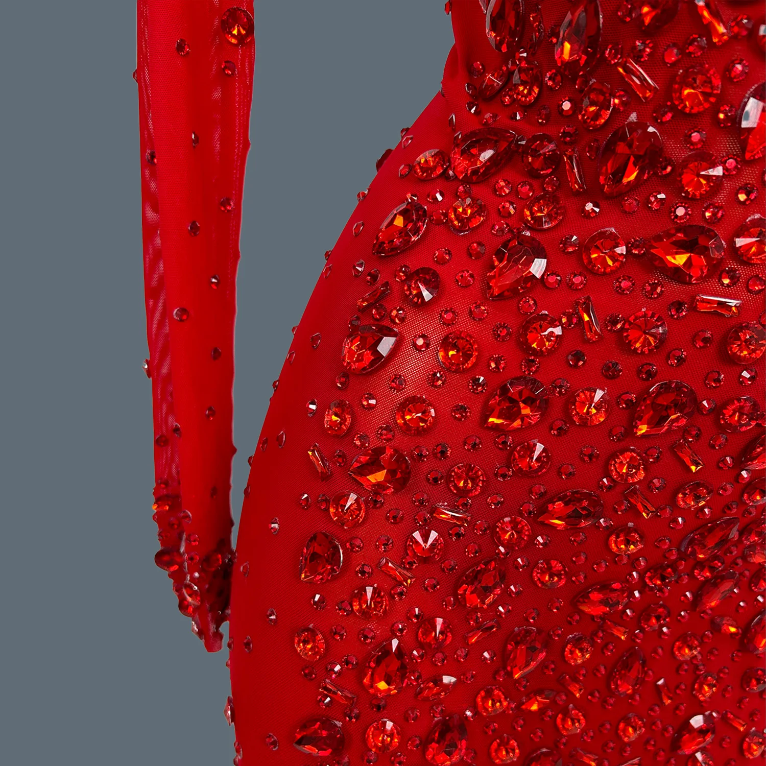 Sexy Sheer Mesh Formal Prom Long Dress Women's Full Rhinestone Wedding Classic Evening Dress Cocktail Dinner Party Wear Cuixing