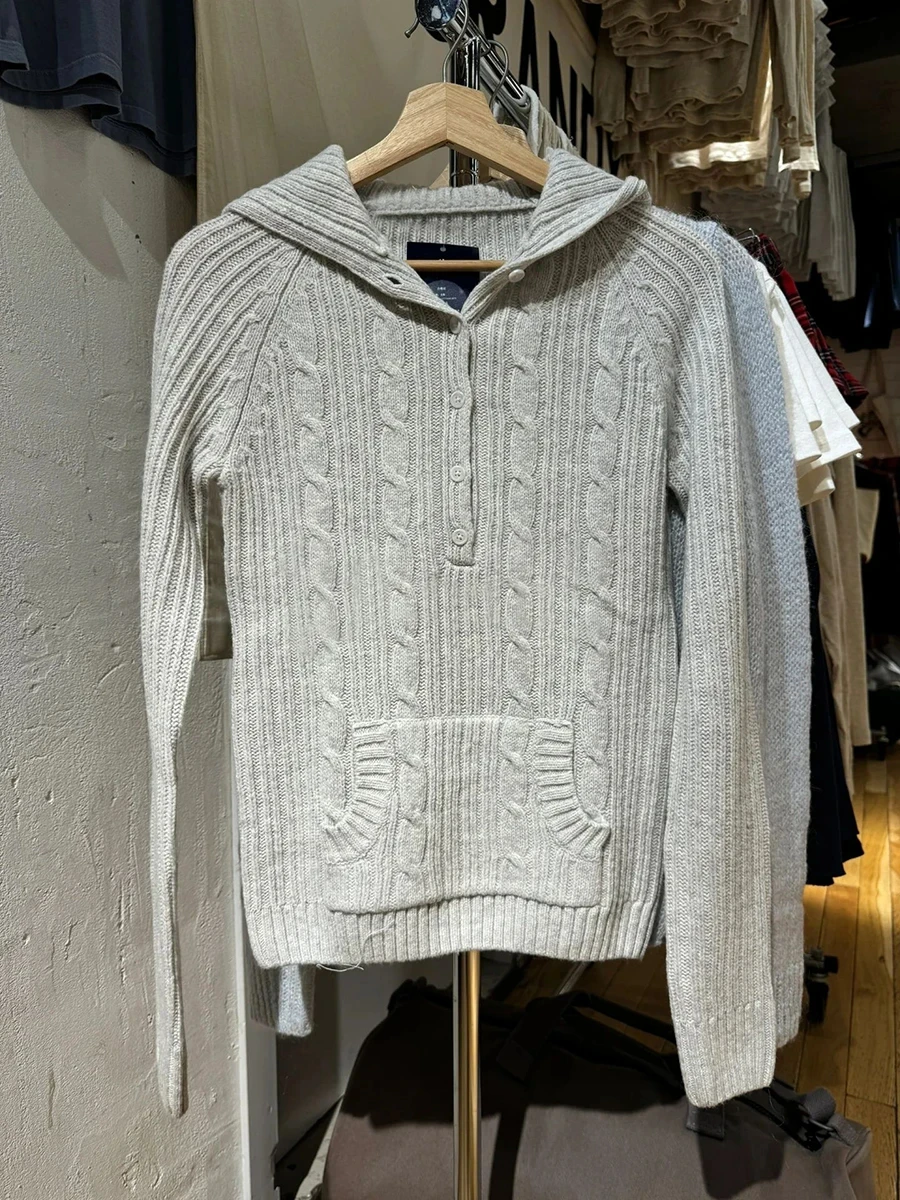 Twisted Knitted Hooded Sweater Women Buttons Long Sleeve Pocket Solid Jumper Spring Autumn Simple Preppy Style Sweaters 2025 New