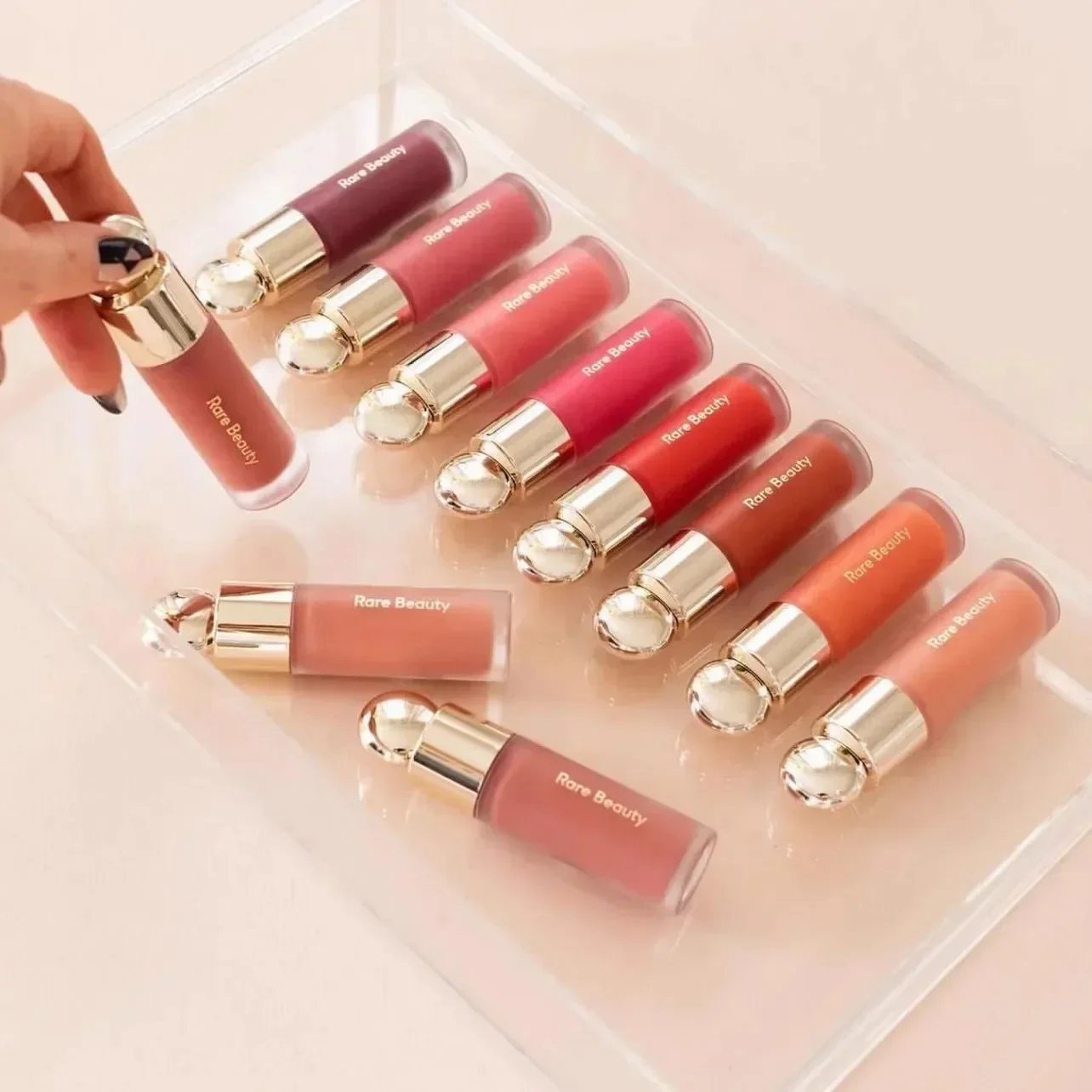 Rare Beauty Liquid Blush Lipstick Eyes Cheek Blusher Waterproof Mositure Face Contour Shadow Liquid Lip Gloss Plump Cosmetics