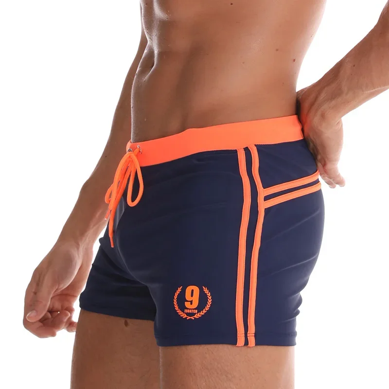 

ESCATCH Mens Swimwear Maillot De Bain Boy Swim Suits Boxer Shorts Swim Trunks Men Swimsuit Surf Banadores