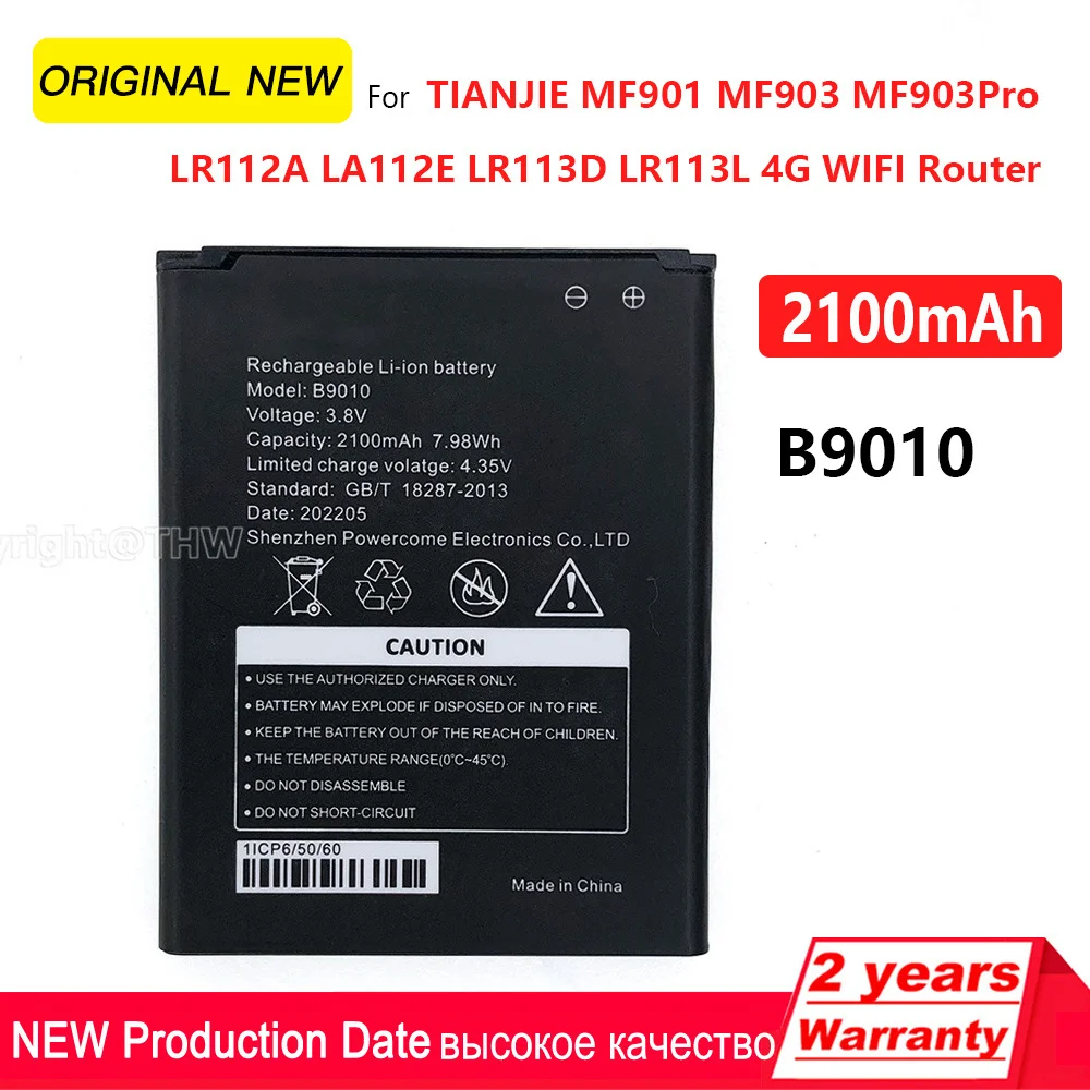 100% Original B9010 For TIANJIE MF901 MF903 MF903Pro LR112A LR112E LR113D LR113L MTC 8723FT MTS 4G LTE MIFI WIFI Router Battery