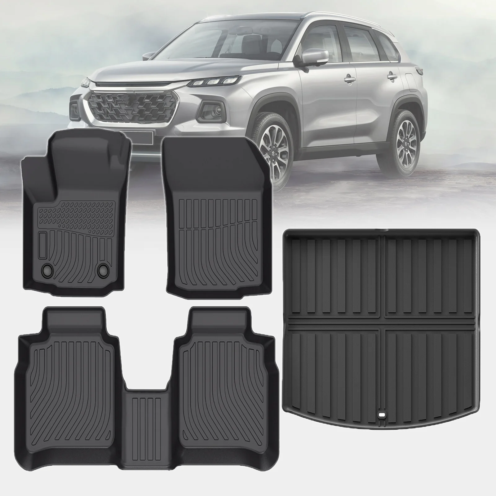 

Водонепроницаемые 3D-коврики TPE для Suzuki Grand Vitara 2025, 2024, 2023 годов выпуска, с лазерной разметкой, идеальная посадка, без запаха, легко чистятся