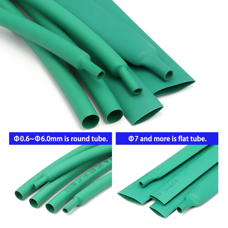5 m, 2:1 Schrumpfschlauch, Durchmesser 0,6 mm ~ 50 mm, wasserdicht, zum Selbermachen, zum Ummanteln von Drähten und Kabeln, Reparatur ohne Kleber, Polyolefin-Schlauch