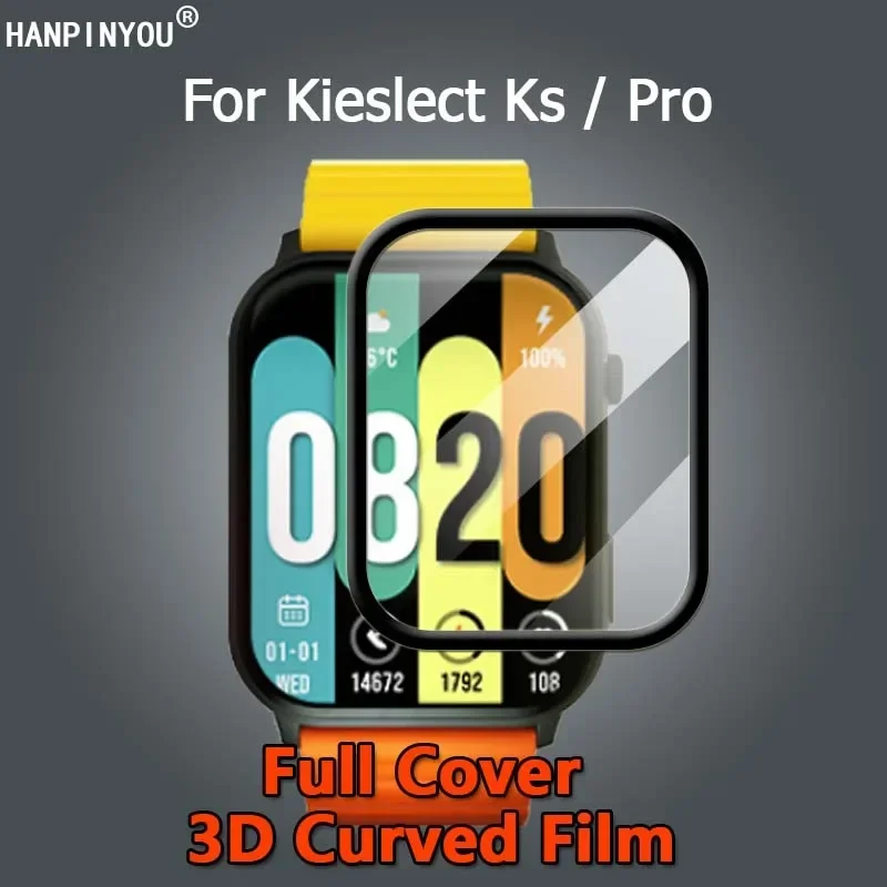 Screen Protector For Kieslect Smart Watch Ks Pro Mini Ks2 Clear Full Cover 3D Curved Plating Soft PMMA Film -Not Tempered Glass