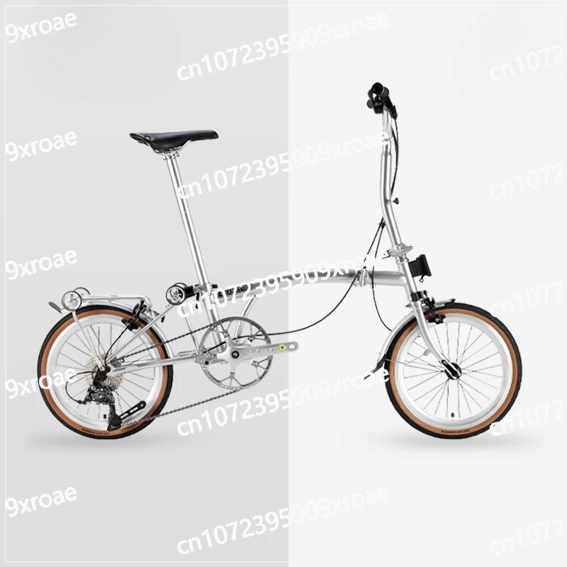 

16 Inch 9 Speed Three Folding Adult Ultra Light Portable Urban Retro Cloth Folding Bicycle