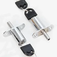 Cerraduras para puertas correderas y ventanas, 23/32mm, con llaves, lengüeta, pestillo para puerta, armario, puerta corredera con llave, herrajes para muebles