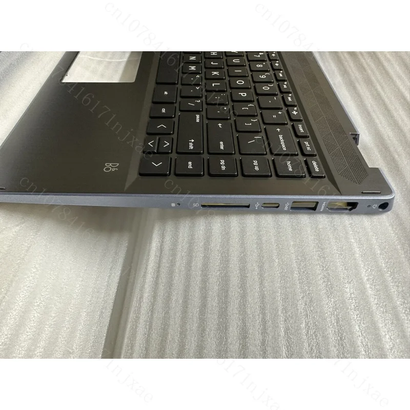 جديد Fof HP X360 14-DH TPN-W139 Palmrest غطاء لوحة المفاتيح العلوي N/BL L53788-001