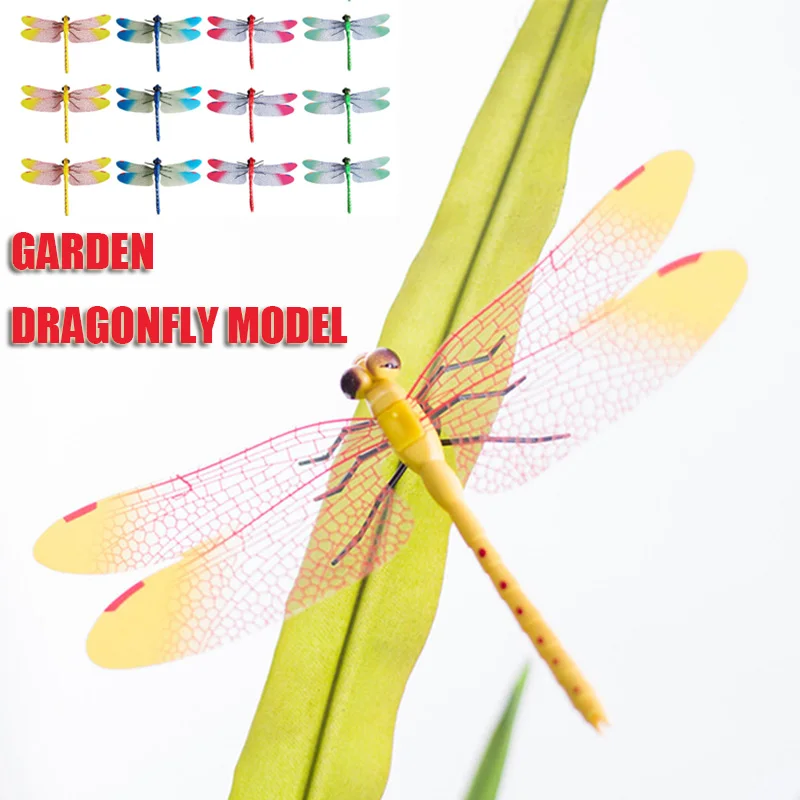 

20 Pcs Decorations Simulated Dragonfly Home Ornament Pp Dragonflies Plastic Miniature Home Toy Figures Figurines Small Pp Animal