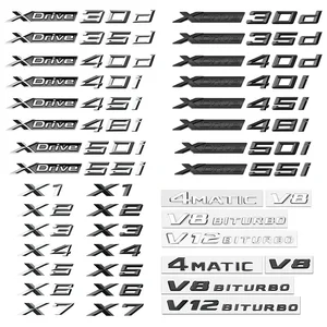 3D -Auto -Stoßfänger -Emblem -Etikett, Trunk -Emblem, Logo -Zubehör, BMW M, X1, X3, X4, X5, X6, X7, GT, 20d, 30d, 35d, 40d, 50d, 20i, 25i, 30i 8 Hauptverkäufe BMW x6 - №1