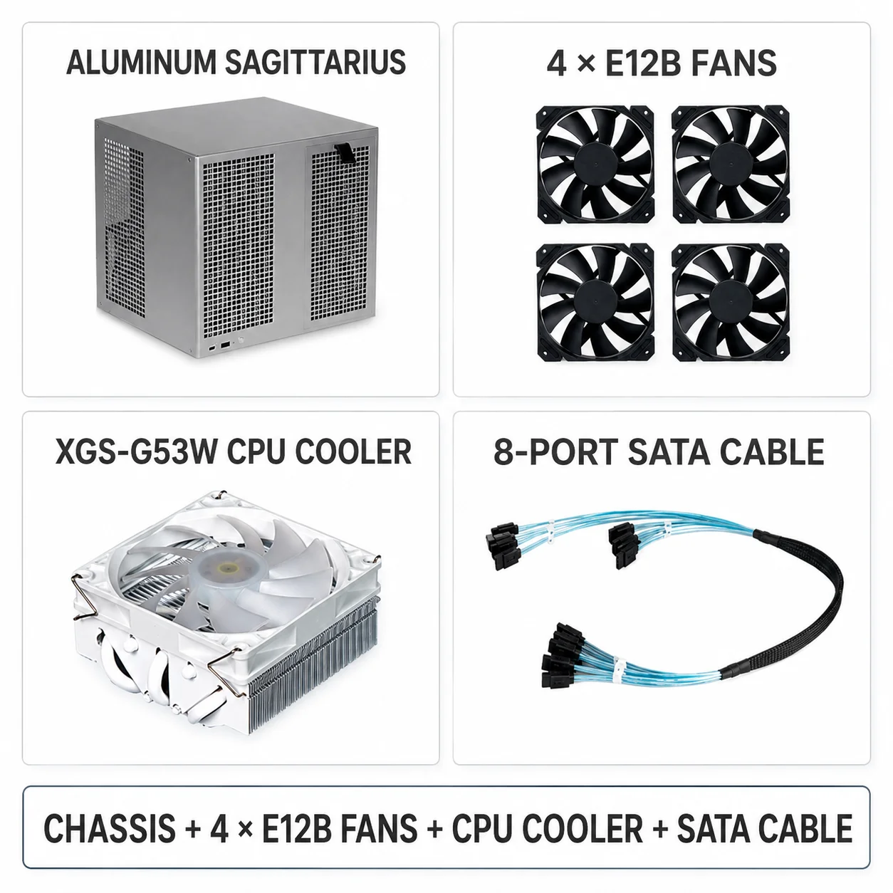 AL-Sagittarius 8 Bay NAS Case 8x3.5 HDD 2x2.5 SSD Hot Swap MATX ITX ATX PSU Home Server Chassis