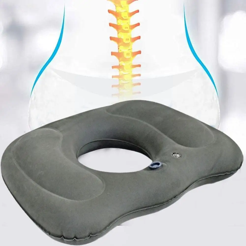 Flocked Buttock Pad Prostate Coccyx Hemorrhoid Sciatica Seat Large Donut Cushion Pillow Tailbone Foam Pain Relief Seat F4A2