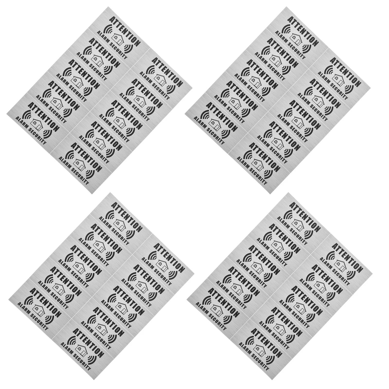 4 Sheets Alarm System Warning  - огляд і ціна Home Security Bundle