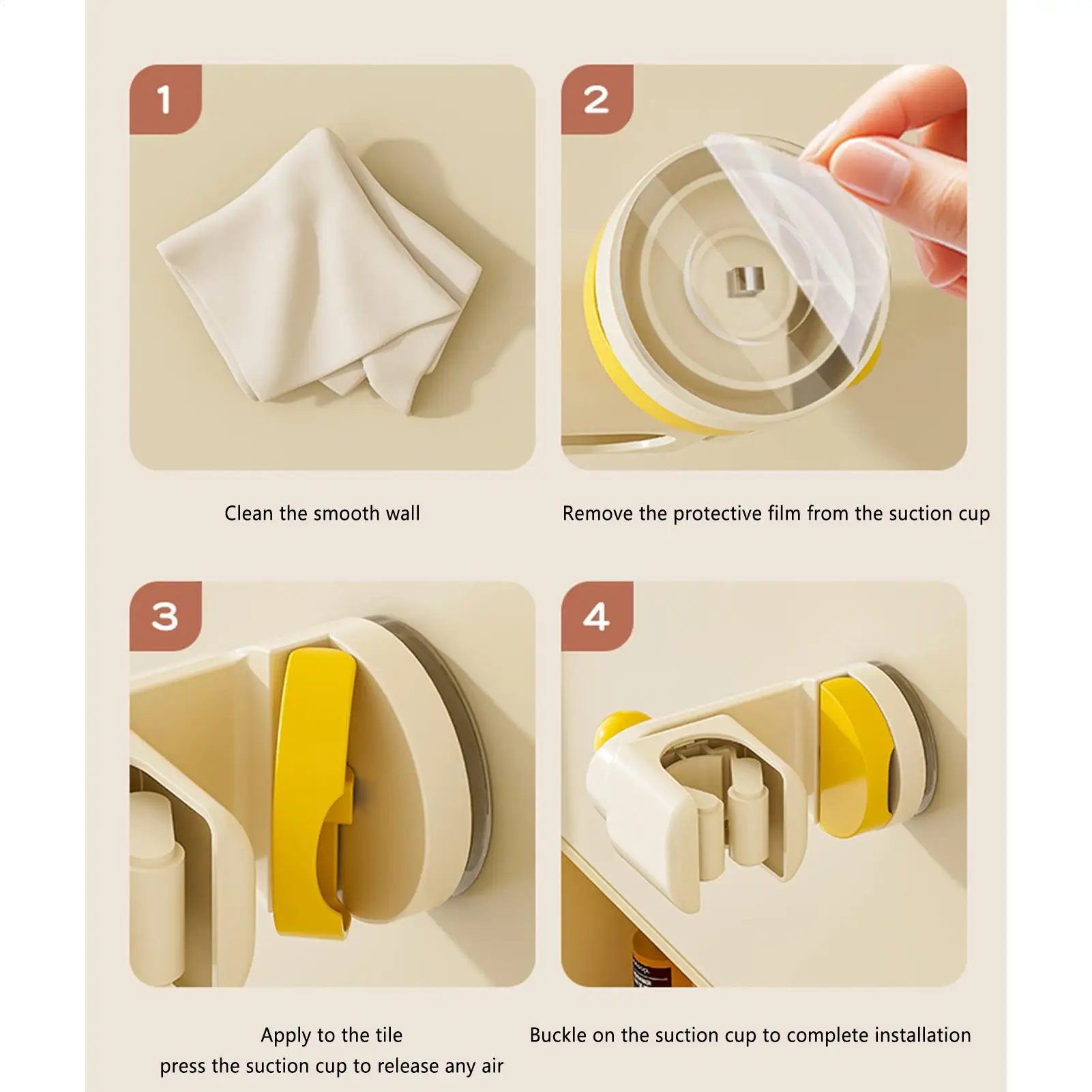 

Держатель для душевого шланга с регулируемым креплением и крючком, настенный держатель для душевой лейки, для мрамора, дерева, гипса, стекла, плитки, для дома и ванной комнаты