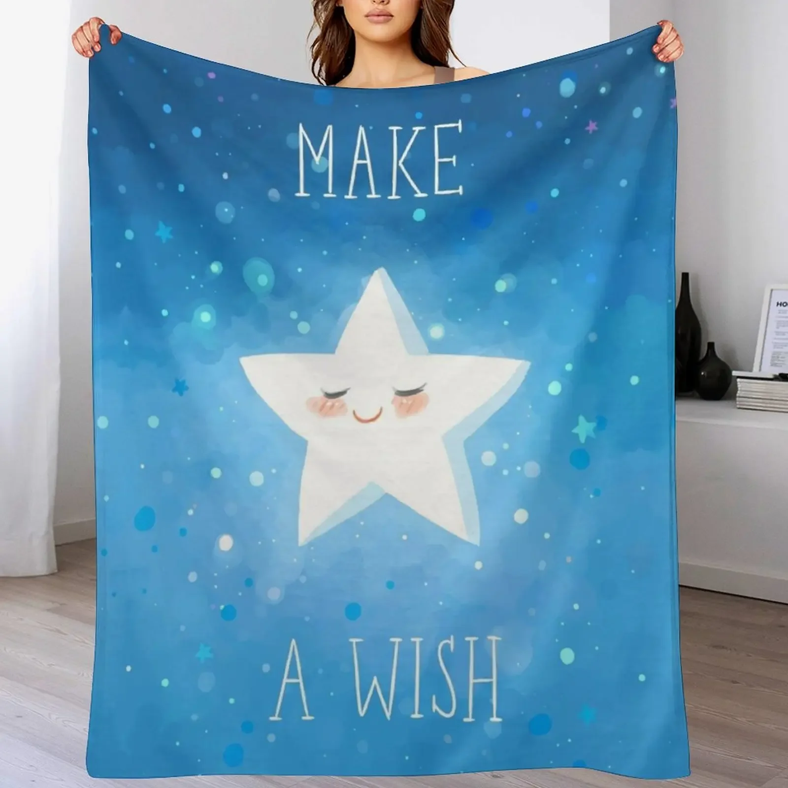 New Make a Wish Throw Blanket Thin Soft Blanket for Summer Night Sleeping