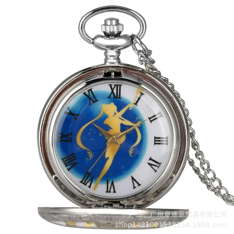 Heiße Anime Sailor Moon Niedliche Muster-Taschenuhr Cartoon-Charakter Kreativität Exquisite Taschenuhr Mädchen Geburtstagsgeschenk – Detail 5