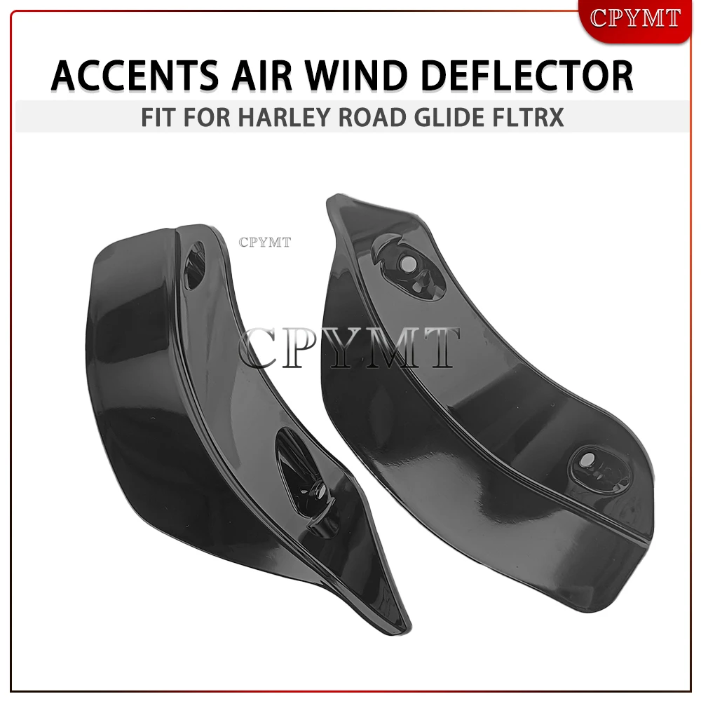 

Motorcycle Accents Air Wind Deflector Upper Fairing Side Wide Wing Fit for Harley Touring Road Glide CVO FLTRX FLTRUSE FLTRU