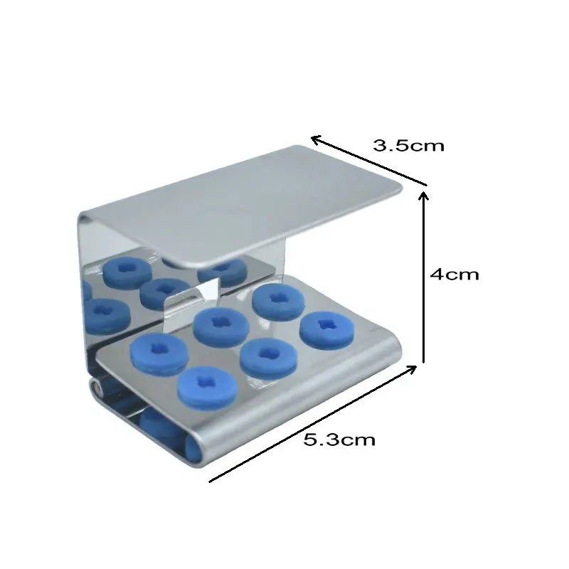 Dental Ultrasonic Scaler Tip Holder Bur Drills Holder Block Organizer Autoclave Sterilizer Case Endo File Disinfection Box
