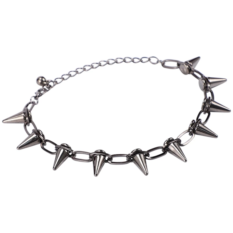 3X Metal Spikes Studs Rivets Punk Goth Necklace Choker Collar